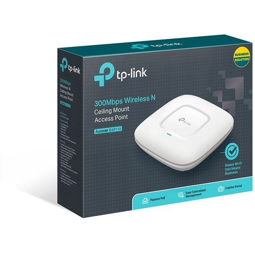 TP-LINK acces point EAP110 Wi-Fi N300 300Mbps POE 1xLAN 2x interna antena slika 2