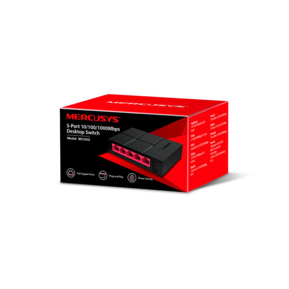 Mercusys MS105G 5-Port10/100/1000 Mbps DesktopSwitch slika 4