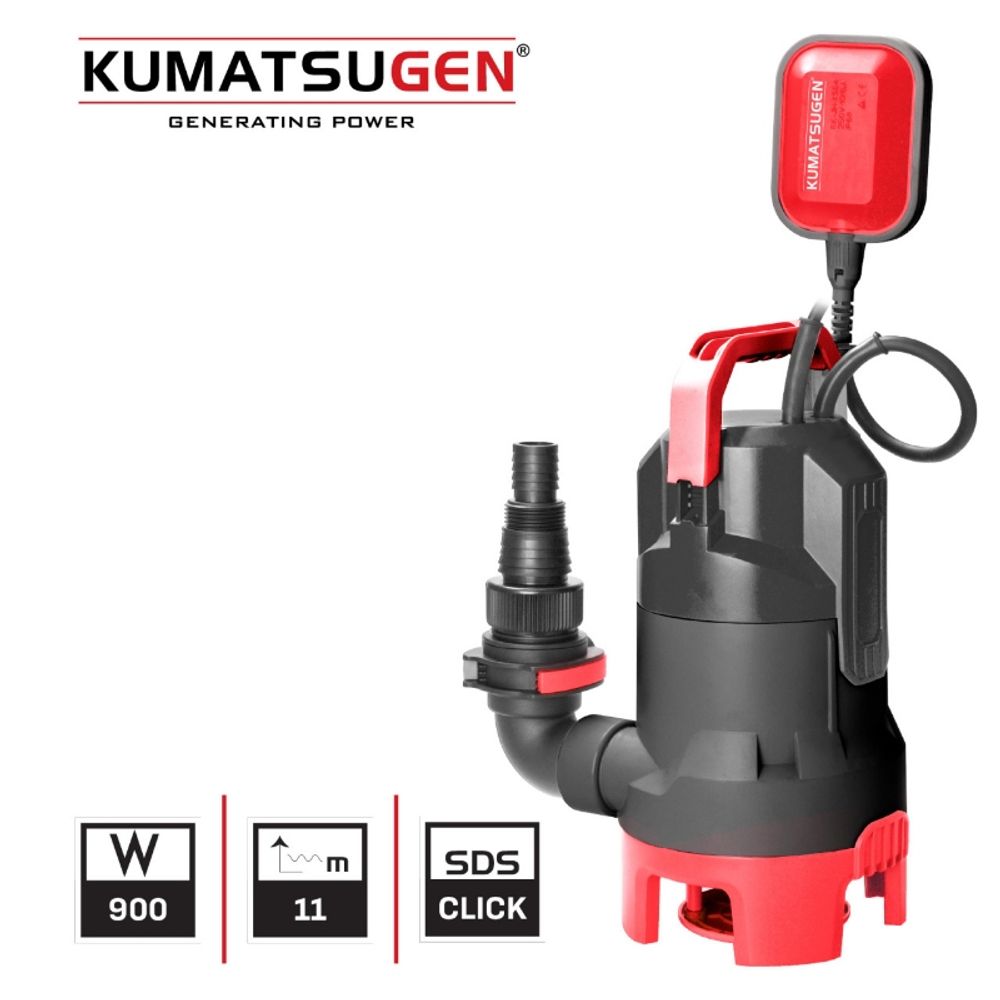 Kumatsugen KWP120 potopna pumpa za prljavu i čistu vodu 900W, 11m, 24000 L/H slika 1