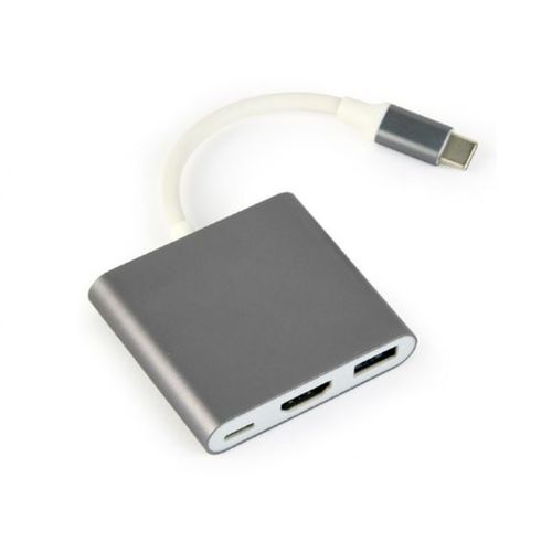 Gembird USB type-C multi-adapter, Space Grey slika 1