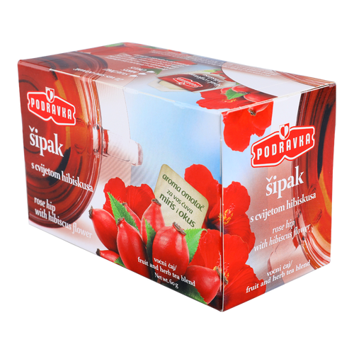 Podravka voćni čaj Šipak s cvijetom hibiskusa, 60 g slika 1