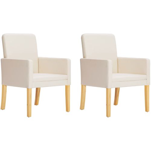 Blagovaonske stolice od umjetne kože 2 kom krem slika 18