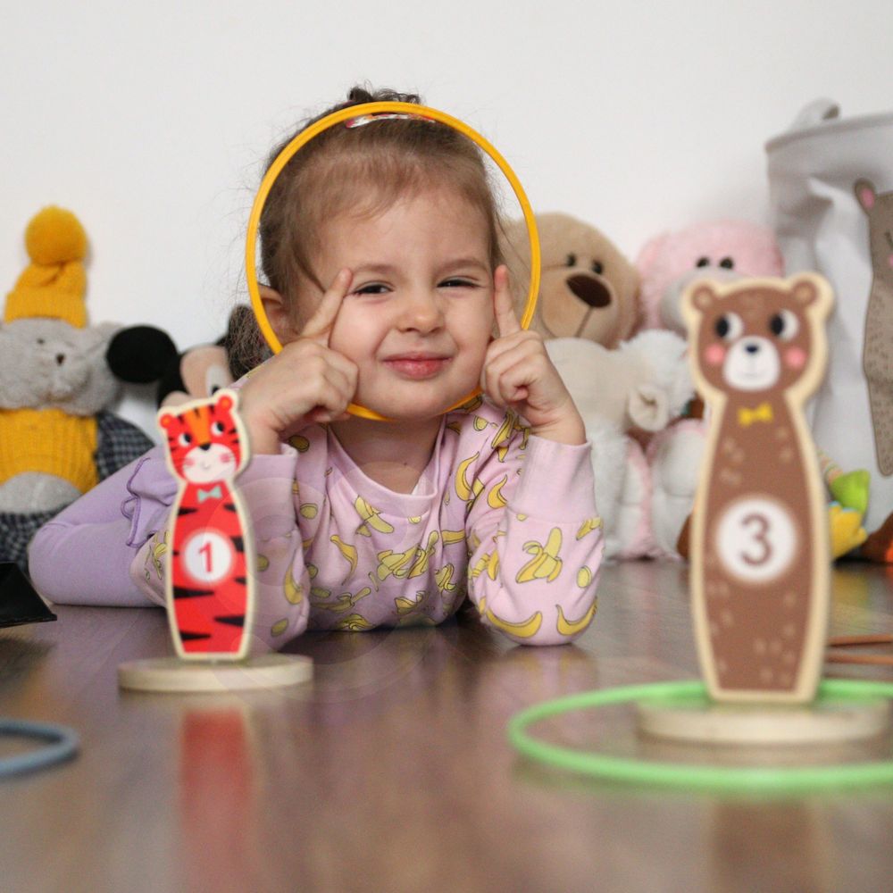 Tooky toy drvena arkadna igra baci u metu životinje 15 kom. slika 8