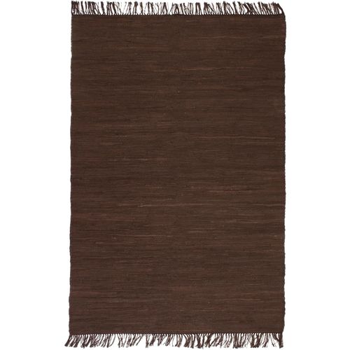 Ručno tkani tepih Chindi od pamuka 200 x 290 cm smeđi slika 26