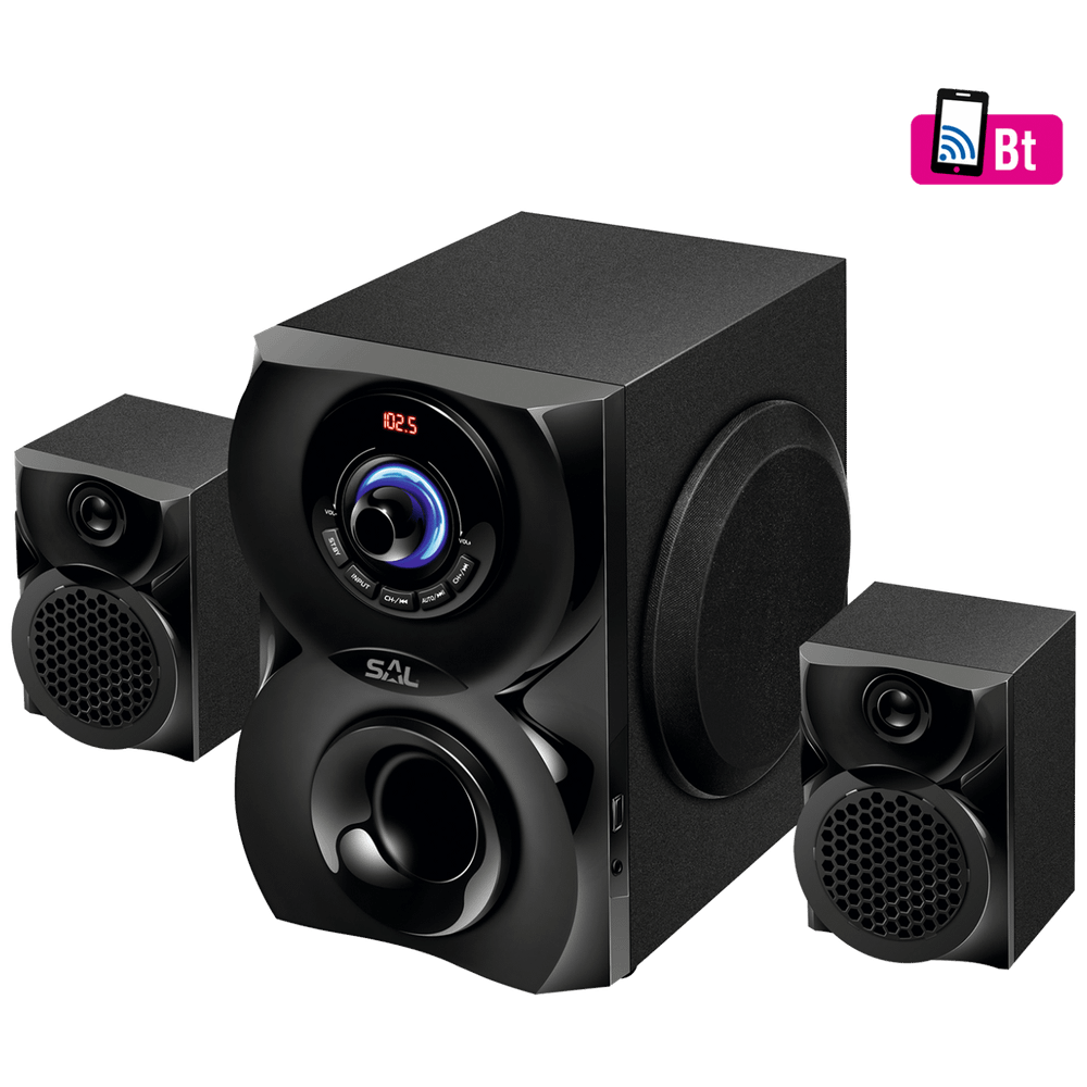 SAL Zvučnik, set 2.1 stereo, Bluetooth, MP3, FM radio, AUX - BT 201 slika 1