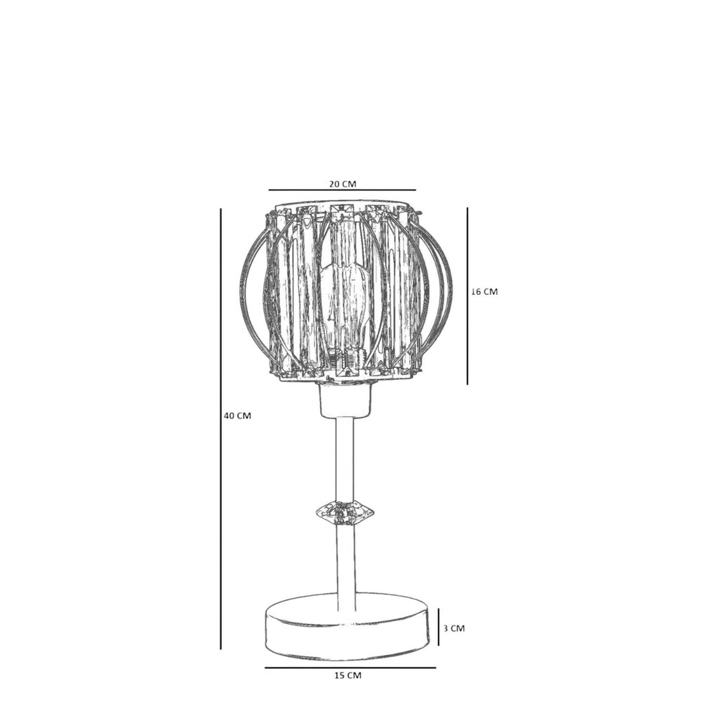 Opviq Stolna lampa 571, Crna slika 5