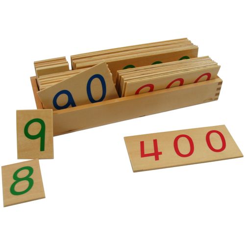 Montesori Drvene numeričke pločice 1-9000 veće sa kutijom slika 1