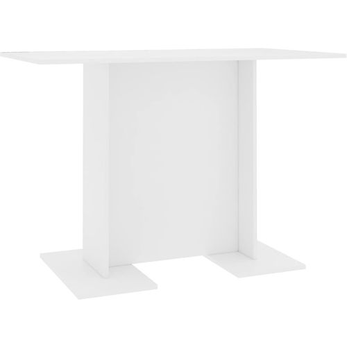 Blagovaonski stol bijeli 110 x 60 x 75 cm od iverice slika 2