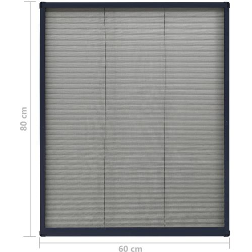 Zaslon protiv insekata za prozore antracit aluminijski 60x80 cm slika 14