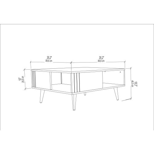 Ronas - White White Coffee Table slika 5