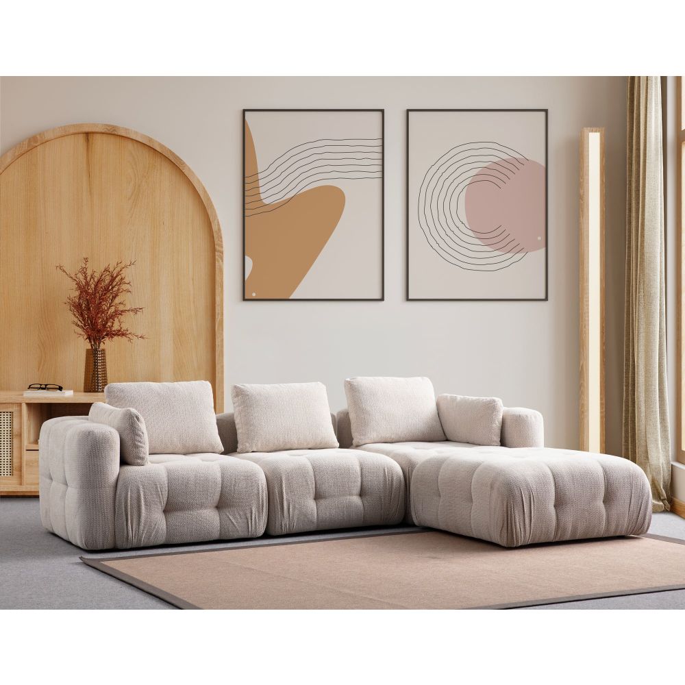 Amaris Trosetna Sofa sa Pouffom - Bež slika 1