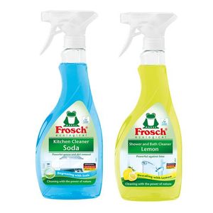 Frosch sprej za kuhinju aktivna soda 500 ml + sprej za kupaonicu limun 500 ml