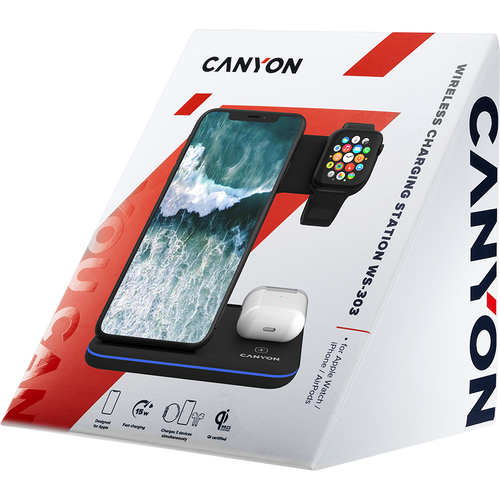 CANYON WS-303, 3in1 Wireless charger slika 6