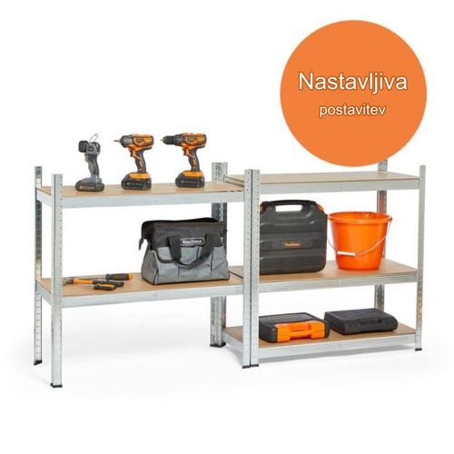 VonHaus 5-razinski pocinčani regal visine 1.8m slika 4