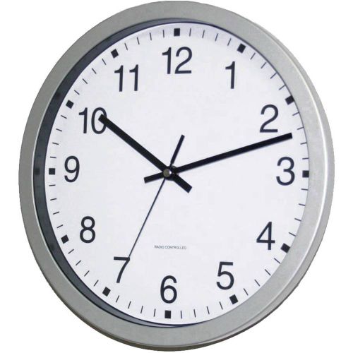 EUROTIME 56831-07 radijski zidni sat 30 cm x 4.3 cm srebrna slika 1