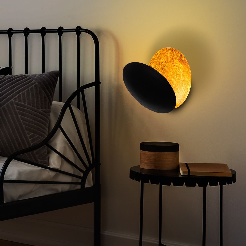 Yosma-13639 Crna Bakarna Zidna Lampa slika 1