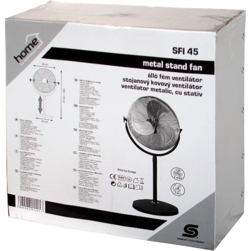 home Ventilator sa postoljem, 3 brzine, metalne lopatice, 100W - SFI 45 slika 2