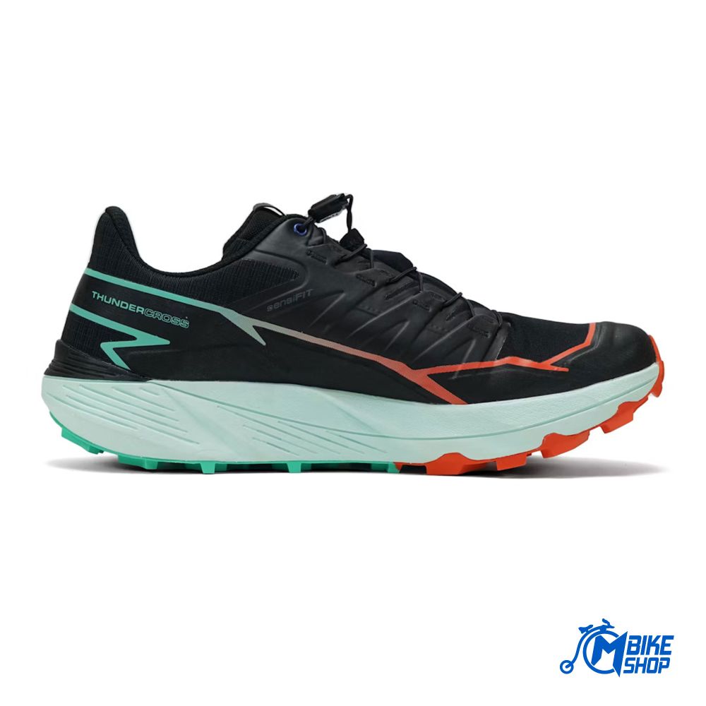 Salomon Muške patike Thundercross, Black/Cherry Tomato/Electric Green slika 1