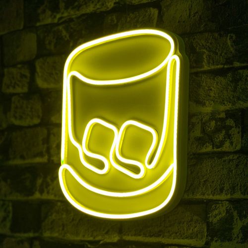 Wallity Ukrasna plastična LED rasvjeta, Whiskey Old Fashioned - Yellow slika 8