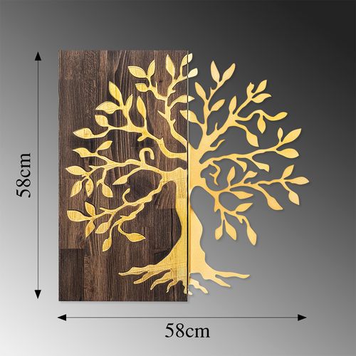 Wallity Drvena zidna dekoracija, Tree - Gold slika 6