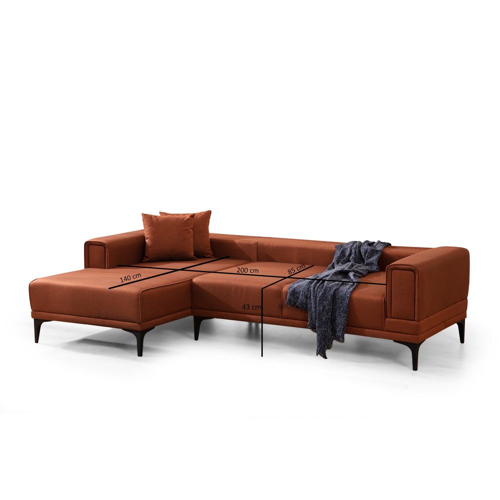 Ugaona Sofa-Bed 'Horizon Left' - Crvena slika 9