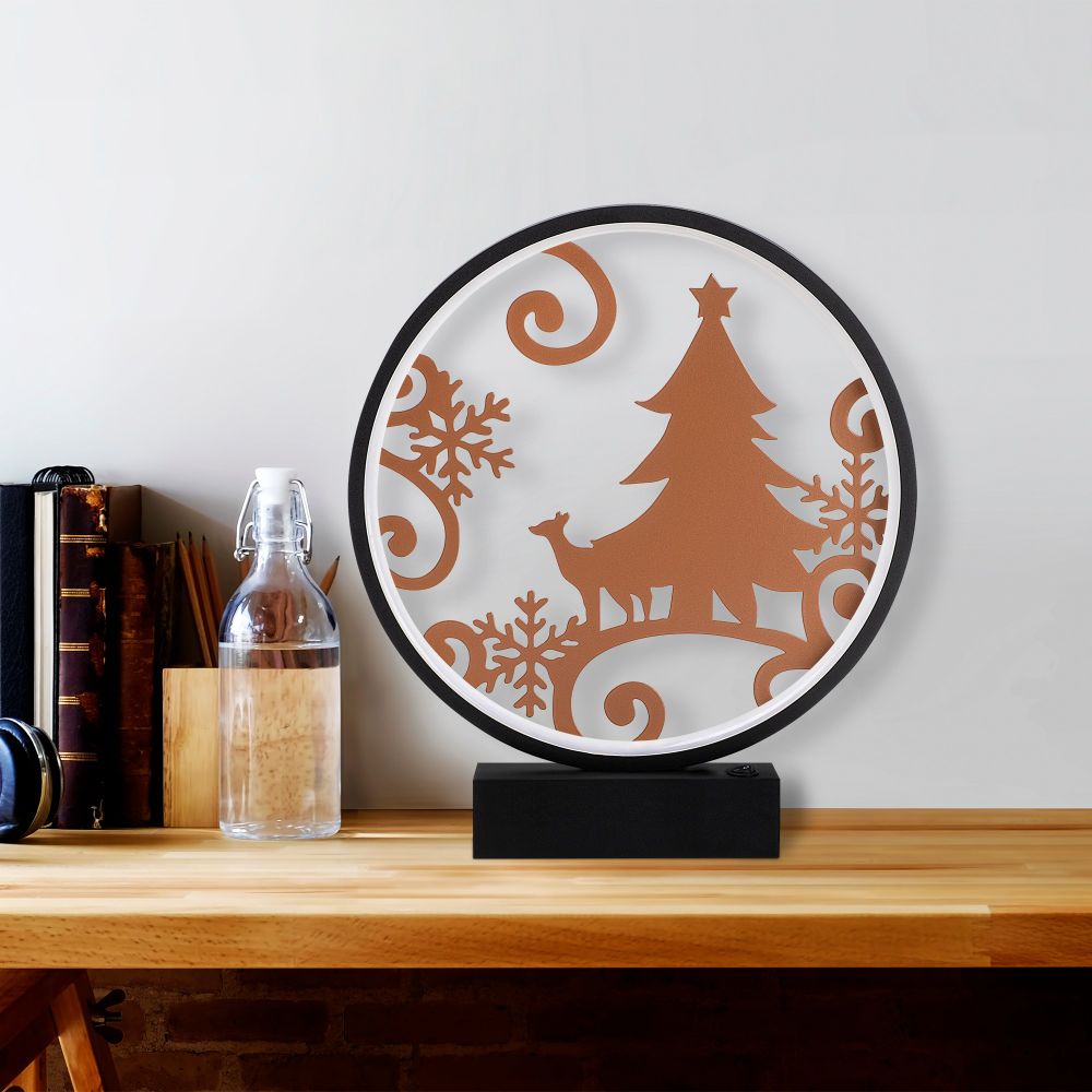Crna bakarna stolna lampa XMAS3 slika 4