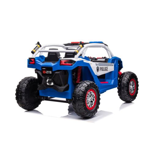 Buggy na akumulator XB-2118 Police 4×4 – dvosjed – plavi slika 6