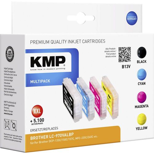 KMP tinta zamijenjen Brother LC-970 kompatibilan kombinirano pakiranje crn, cijan, purpurno crven, žut B13V 1060,0050 slika 1