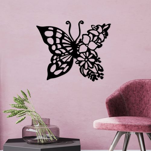 Wallity Metalna zidna dekoracija, Butterfly From Flower slika 2