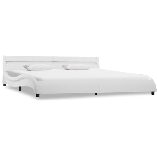 Okvir za krevet od umjetne kože LED bijeli 180 x 200 cm slika 18