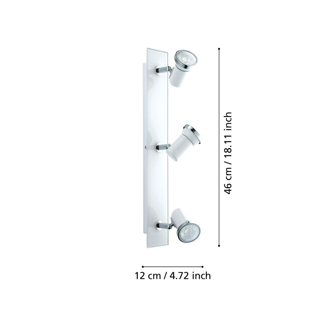 Eglo Tamara 1 reflektor/3, led, 3x3,3w, 3x240lm, ip44, krom/bijela  slika 6