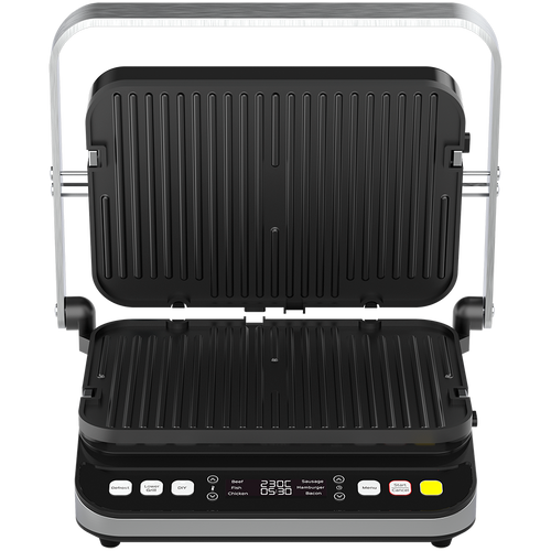 AENO ''Electric Grill EG5: 2000W, 2 heating modes - Lower Grill, Both Grills, 6 preset programs, Defrost, Max opening angle -180°, Temperature regulation, Timer, Removable double-sided plates, Plate size 320*220mm'' slika 7