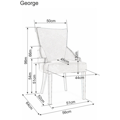 Stolica George-mornarsko plava slika 2