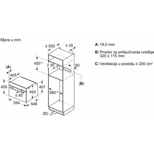 Bosch kompaktna pećnica s funkcijom mikrovalova CMG7361B1 slika 4