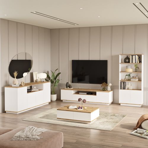 Hanah Home FR19-AW Atlantic Pine
White Living Room Furniture Set slika 1