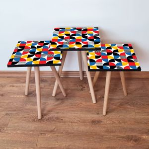 Nesting Table 3Shp276 - Višenamjenski Set Stolova (3 Komada)