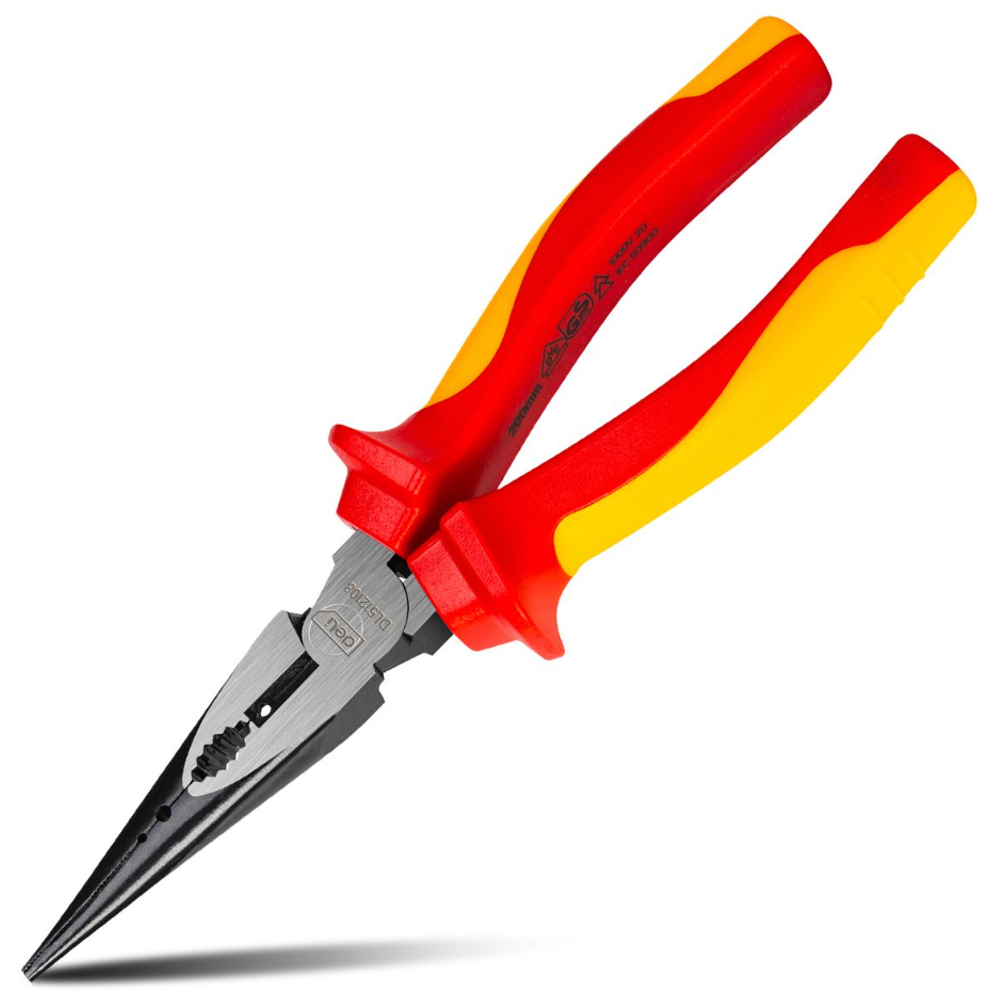 Deli Špicasta kliješta VDE prava 180mm EDL512108 slika 1