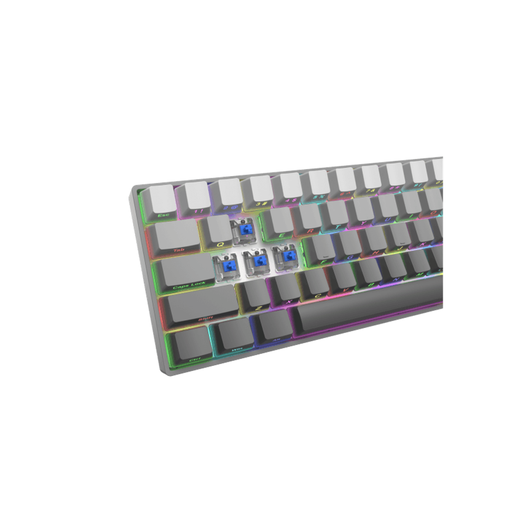 WHITE SHARK Tastatura GK-007721 NUNCHAKU / siva, mehanička, US-BLUE SW. slika 4