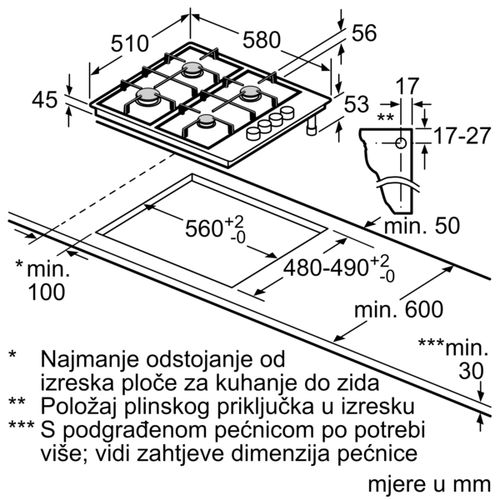 Bosch ugradbena ploča PBY6C5B62O slika 6