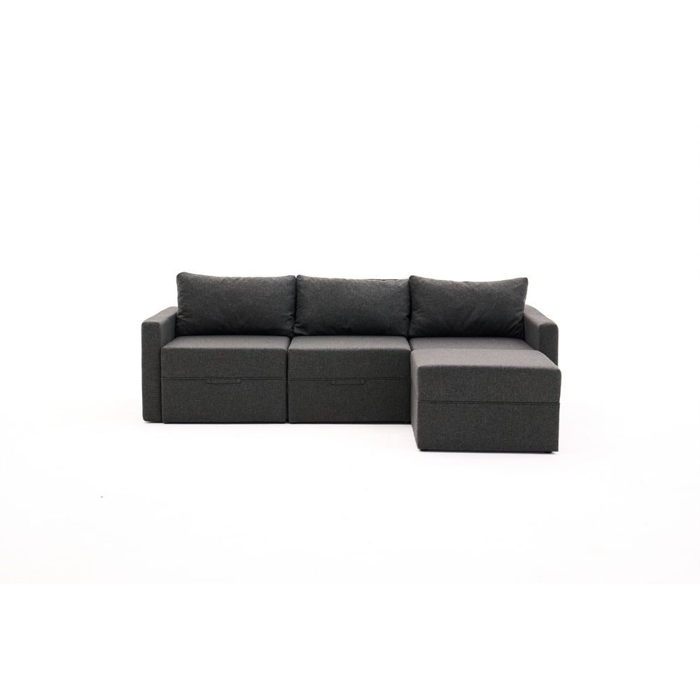 Krevetna sofa u kutu Saros – smeđa slika 6