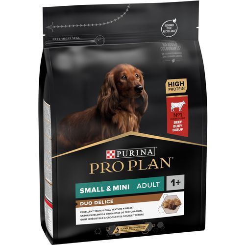 PRO PLAN Duo delice Small&Mini Adult 1+, bogato govedinom, 4x2,5kg slika 1