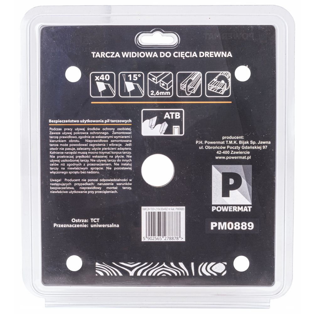 Karbidna lista pile za drvo 210x30 40z TDD-210x30x40Z slika 5
