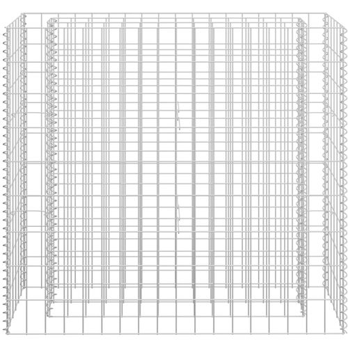 Gabionska sadilica od pocinčanog čelika 90 x 30 x 90 cm slika 21