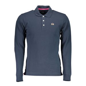 LA MARTINA LONG SLEEVE POLO SHIRT MAN BLUE