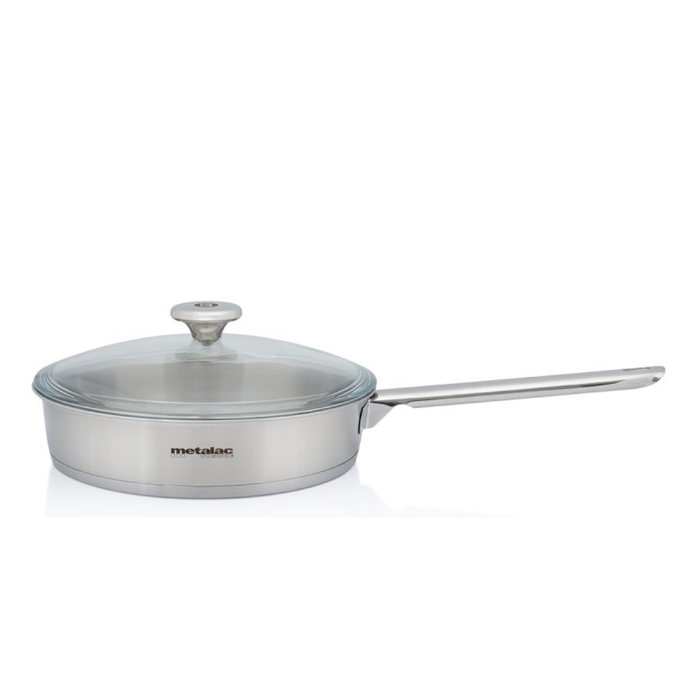 Metalac tava inox 24 cm Konix santino sa staklenim poklopcem slika 1