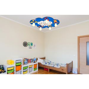 Plavi Luster L1536 sa Drvenim Tijelom