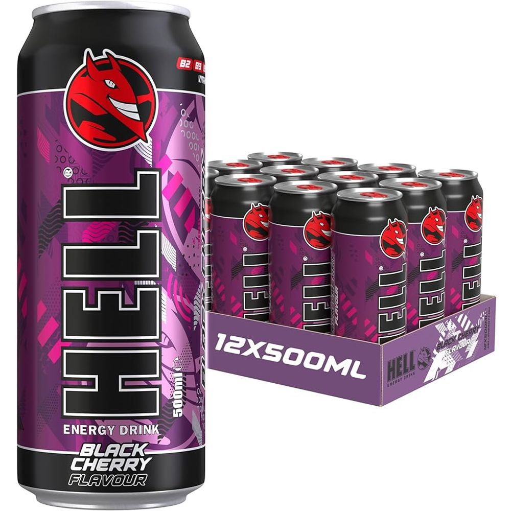 Hell Energy Drink Black Cherry 12x500ml  XXL  slika 1