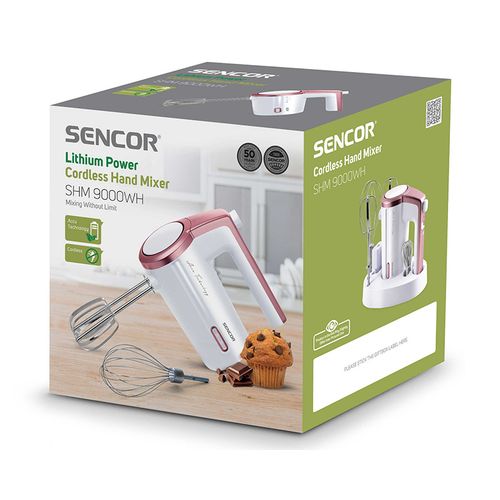 Sencor SHM 9000WH Bežični ručni mikser, 50W, Roze/Bela boja slika 12