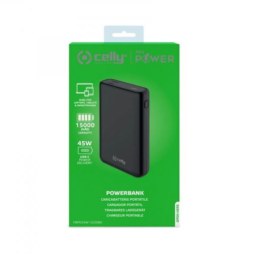 CELLY Powerbank od 45W u CRNOJ boji slika 5