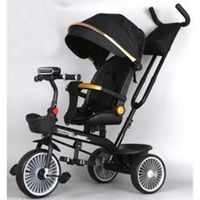 Baby Tricikl Lux sa tendom TS2741 Crni